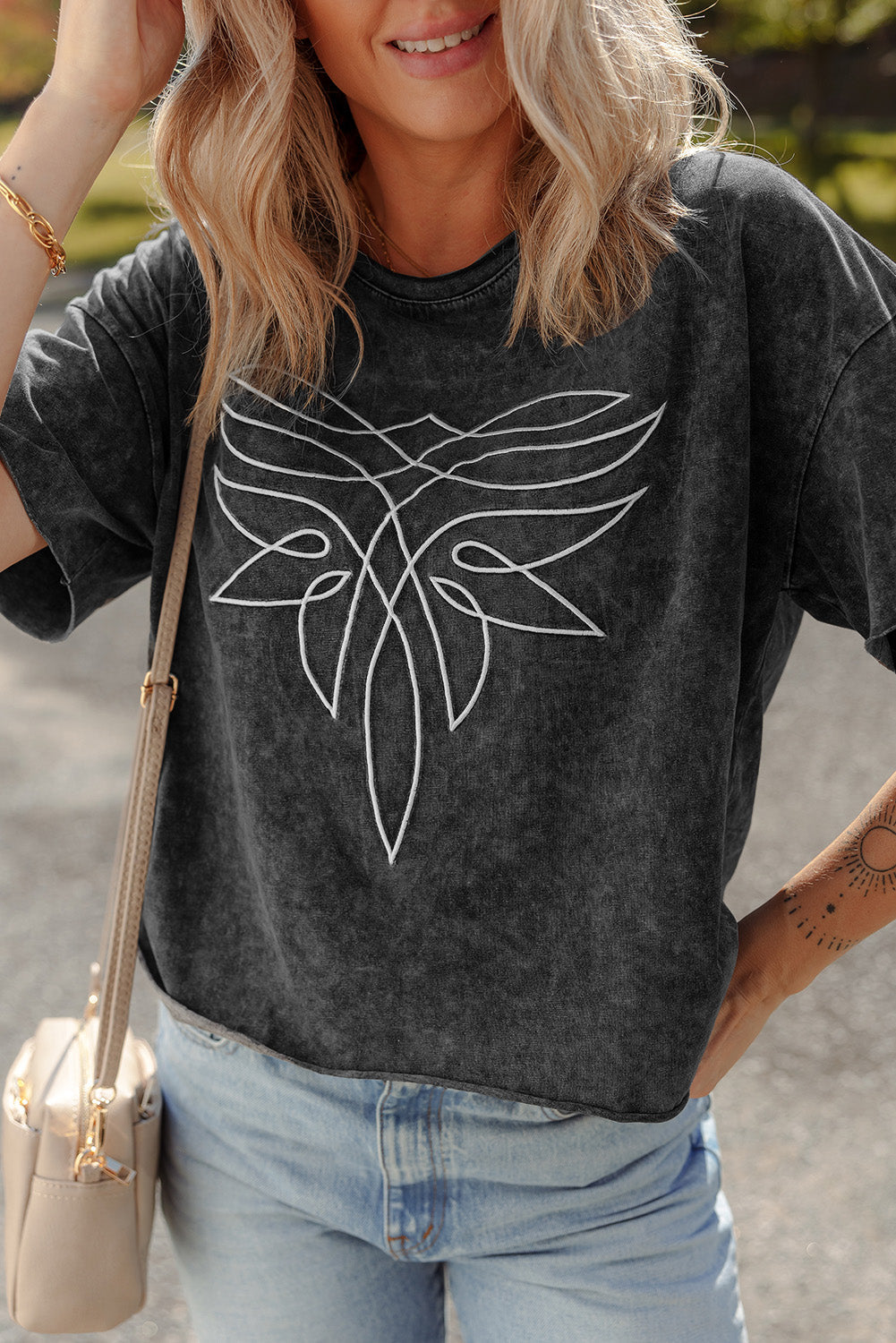 Western Floral Mineral Wash T-Shirt