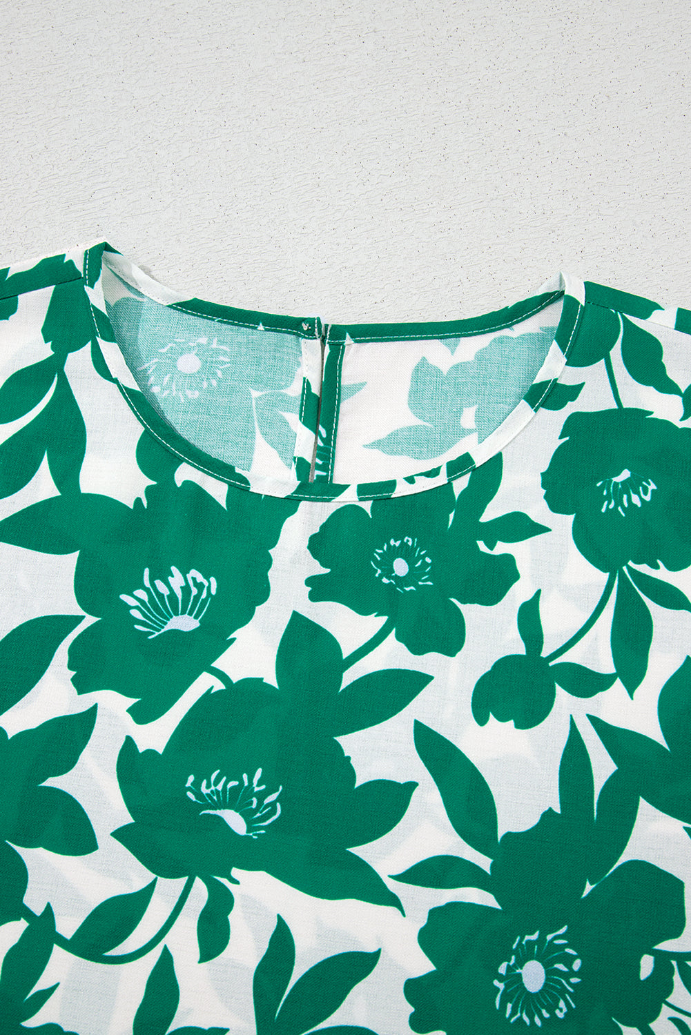 Floral Ruffle Short Sleeve Blouse