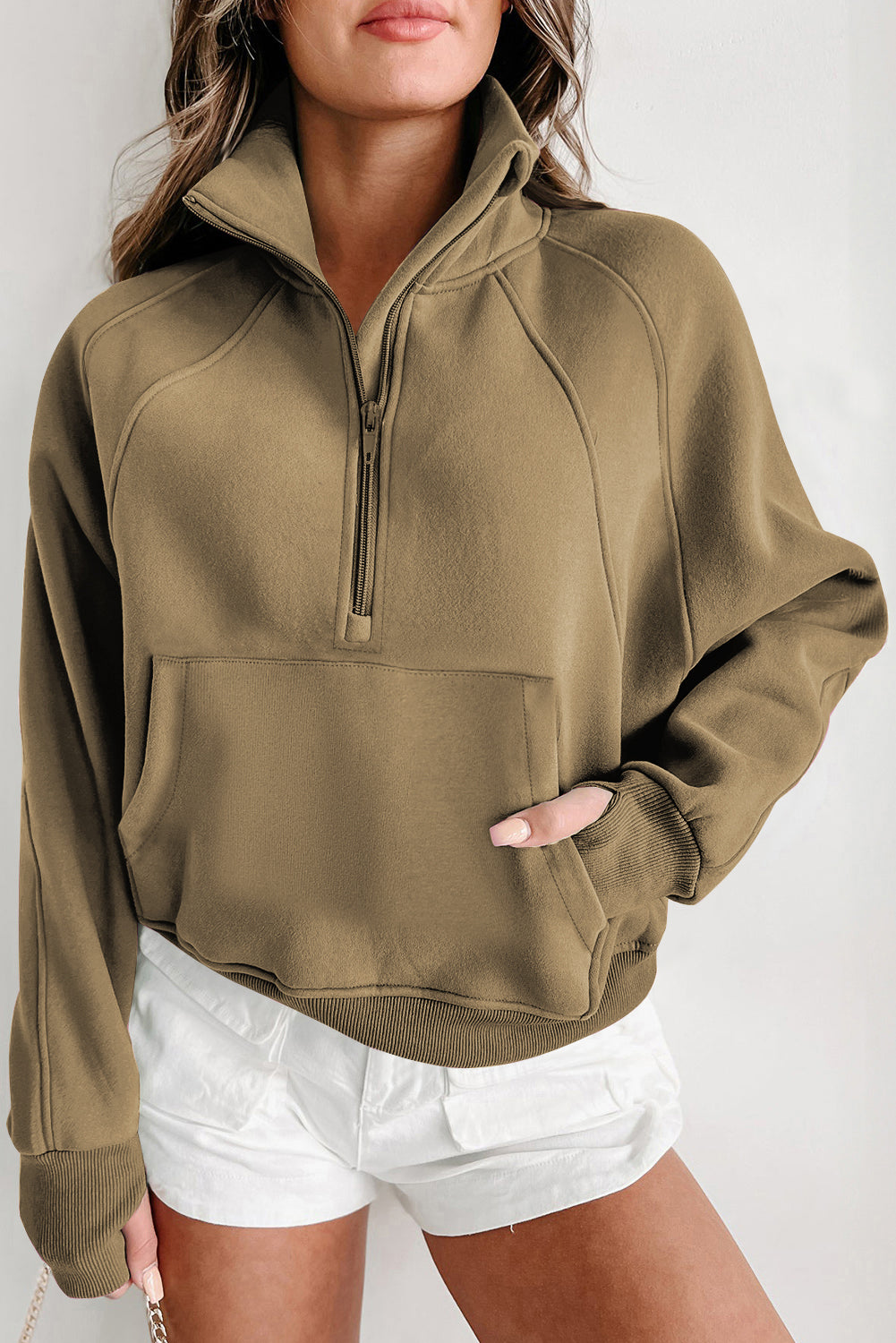 Fleece Lined Zip-Up Sweatshirt