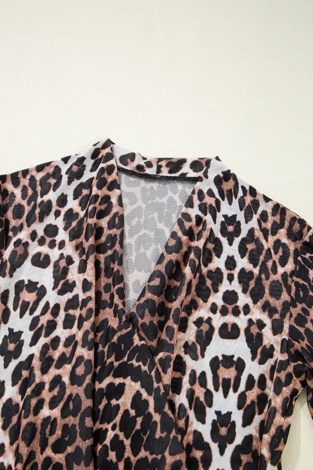 Leopard Wrap V-Neck Top