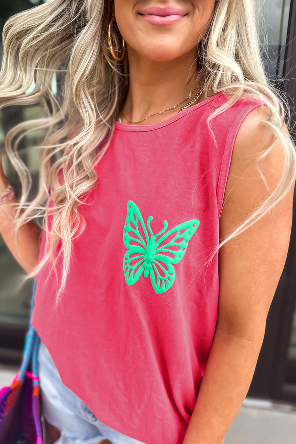Sun Sleeveless Graphic Tank Top