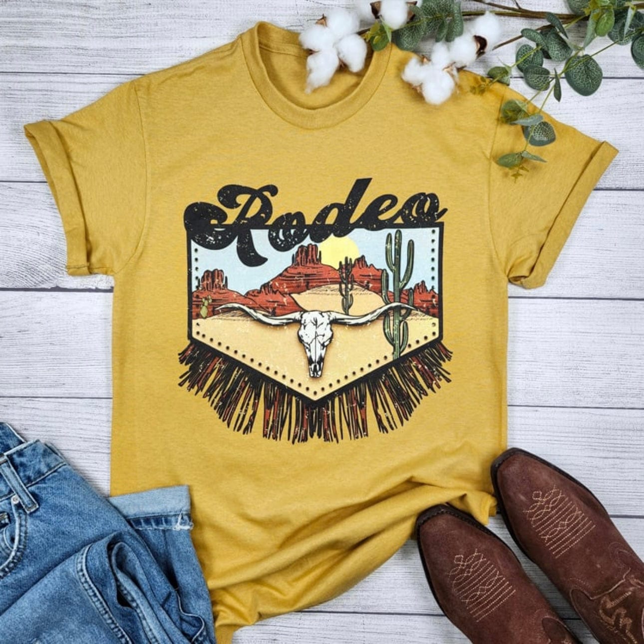 Rodeo Fringe Longhorn Graphic Tee