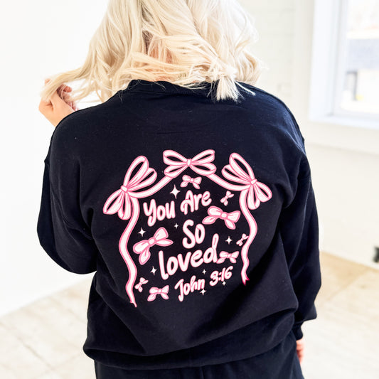 You Are So Loved Bow Sweat Set