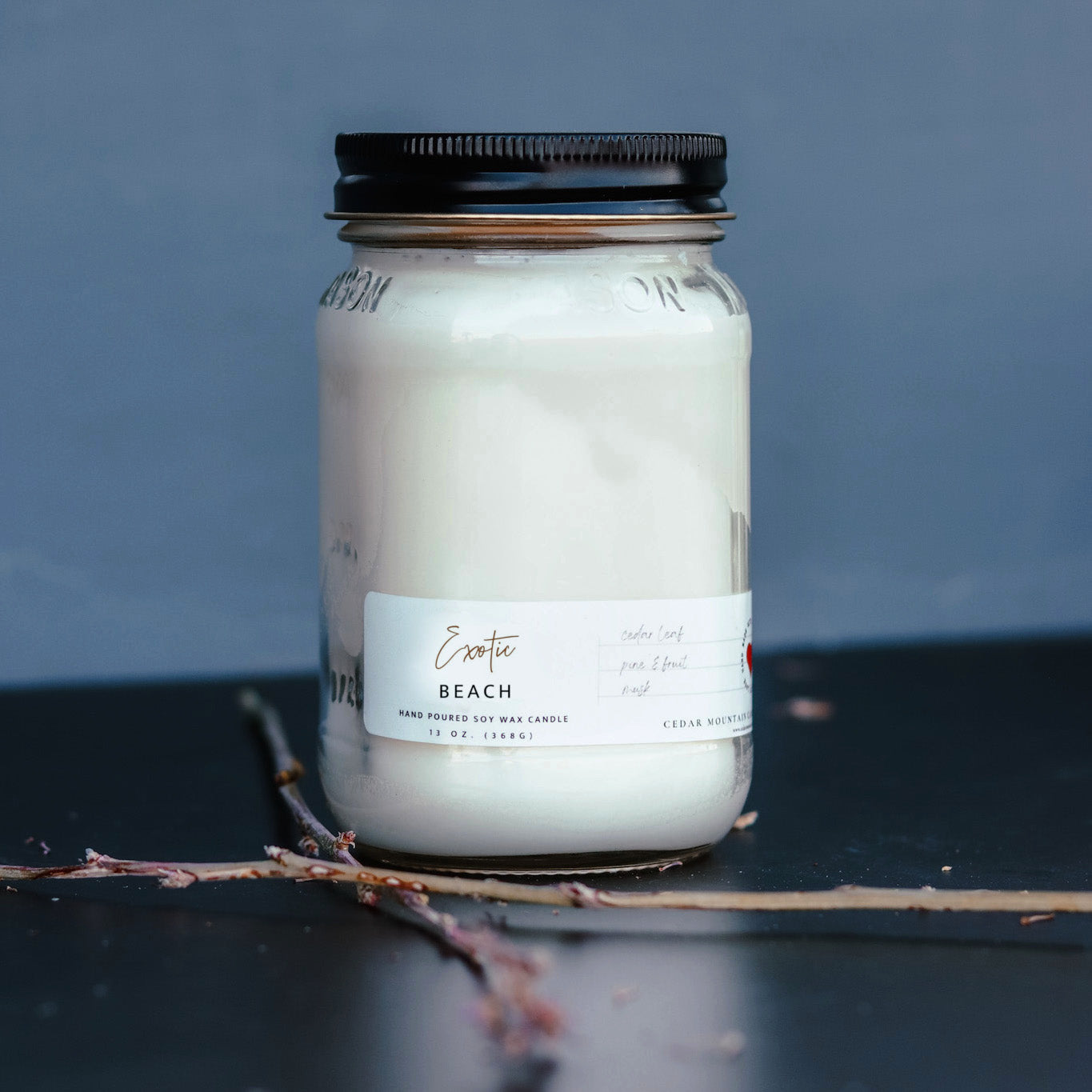 13 oz Mason Jar Soy Candle - Exotic Beach