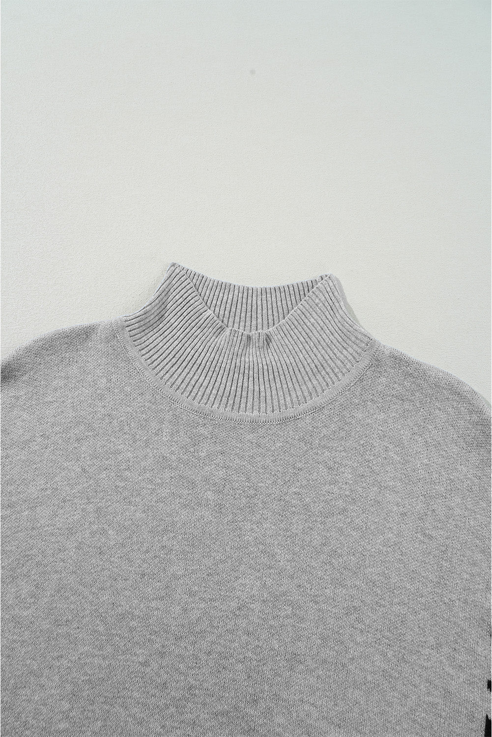 Leopard Colorblock Mock Neck Sweater