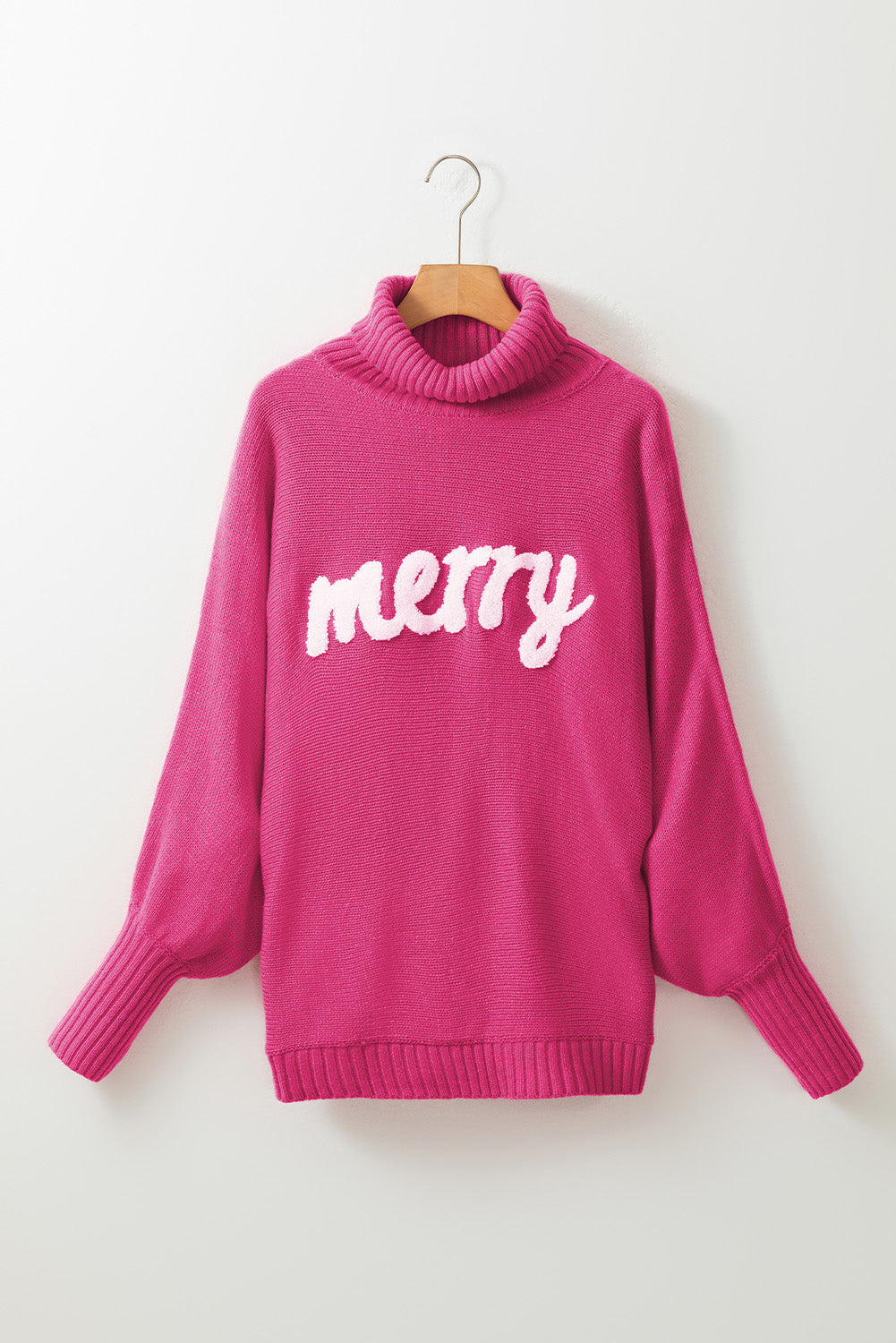 Merry Embroidered High Neck Sweater