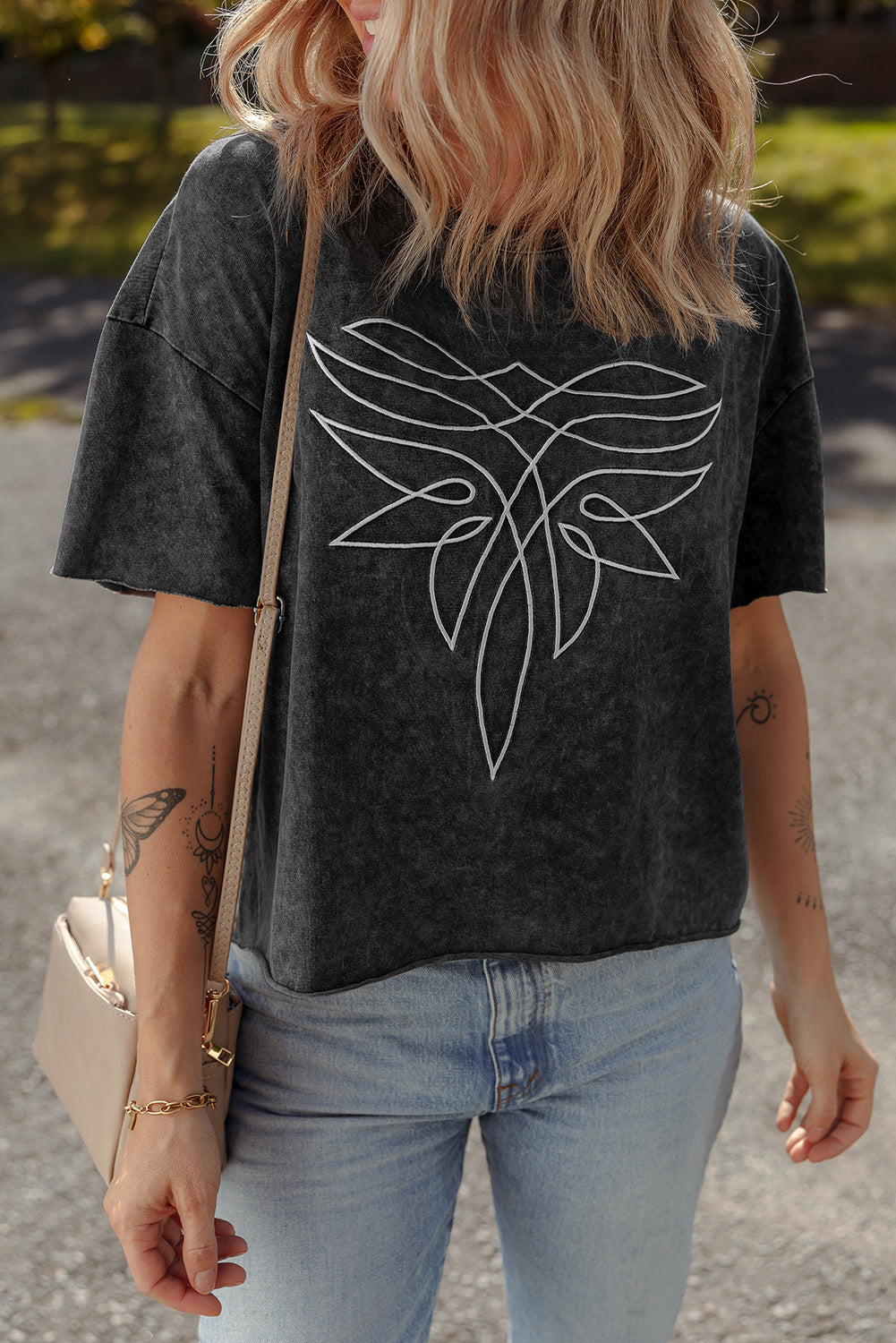 Western Floral Mineral Wash T-Shirt