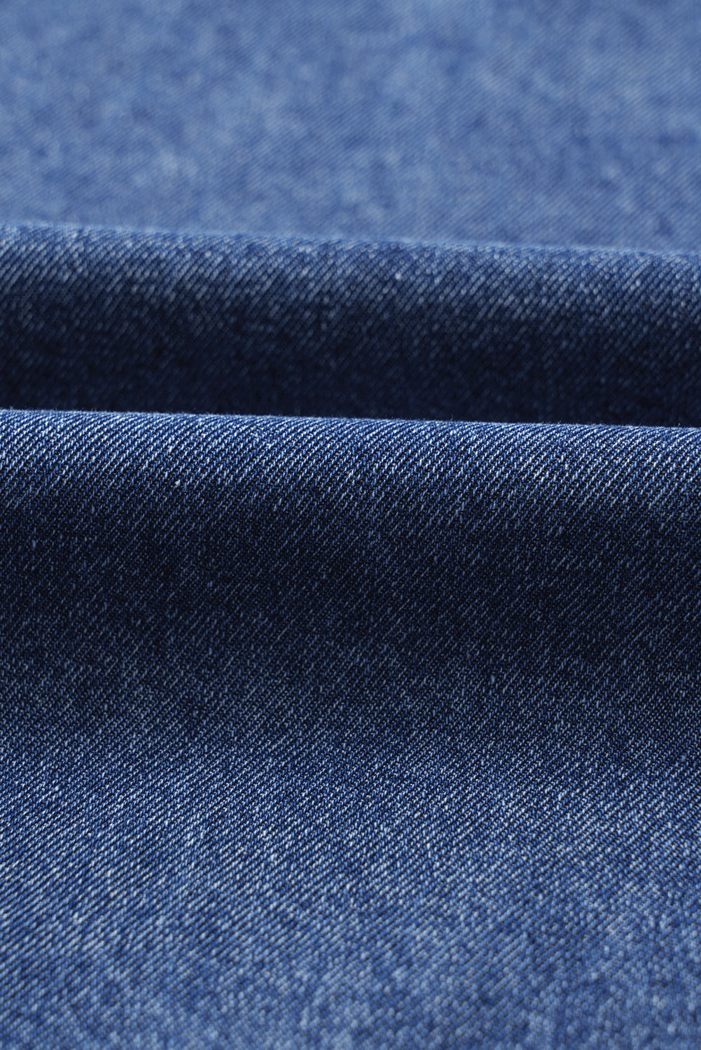 Denim Collared V-Neck Pocketed Dress