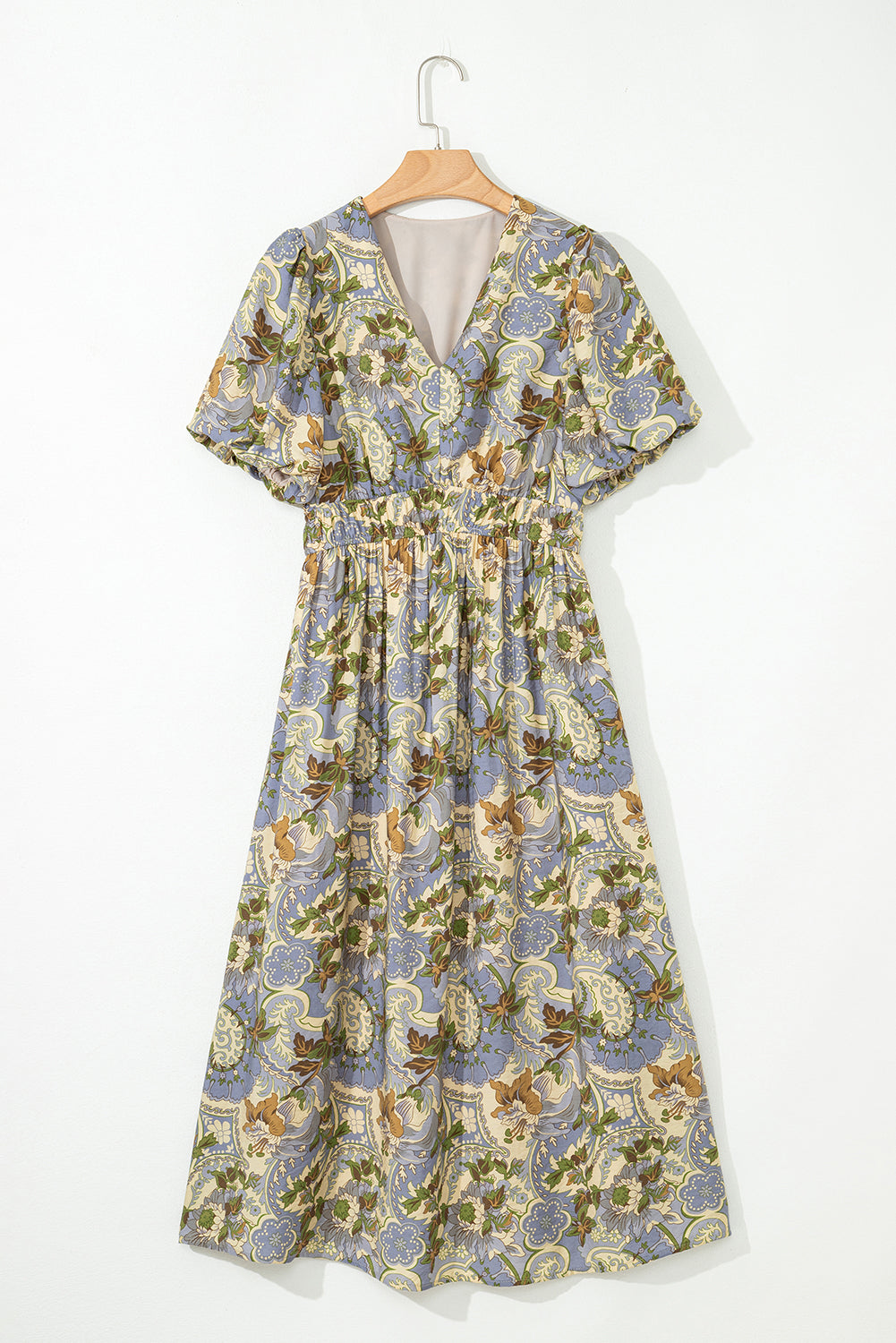 Floral Puff Sleeve Maxi Dress