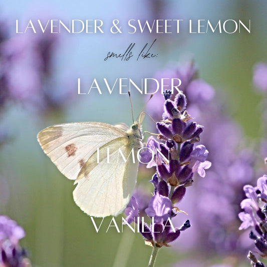 Lavender & Sweet Lemon - 9 oz Whiskey Glass Candle