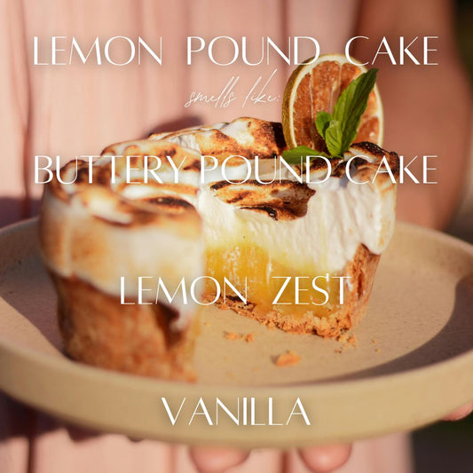 Lemon Pound Cake - 7 Wick White Wood Dough Bowl Soy Candle