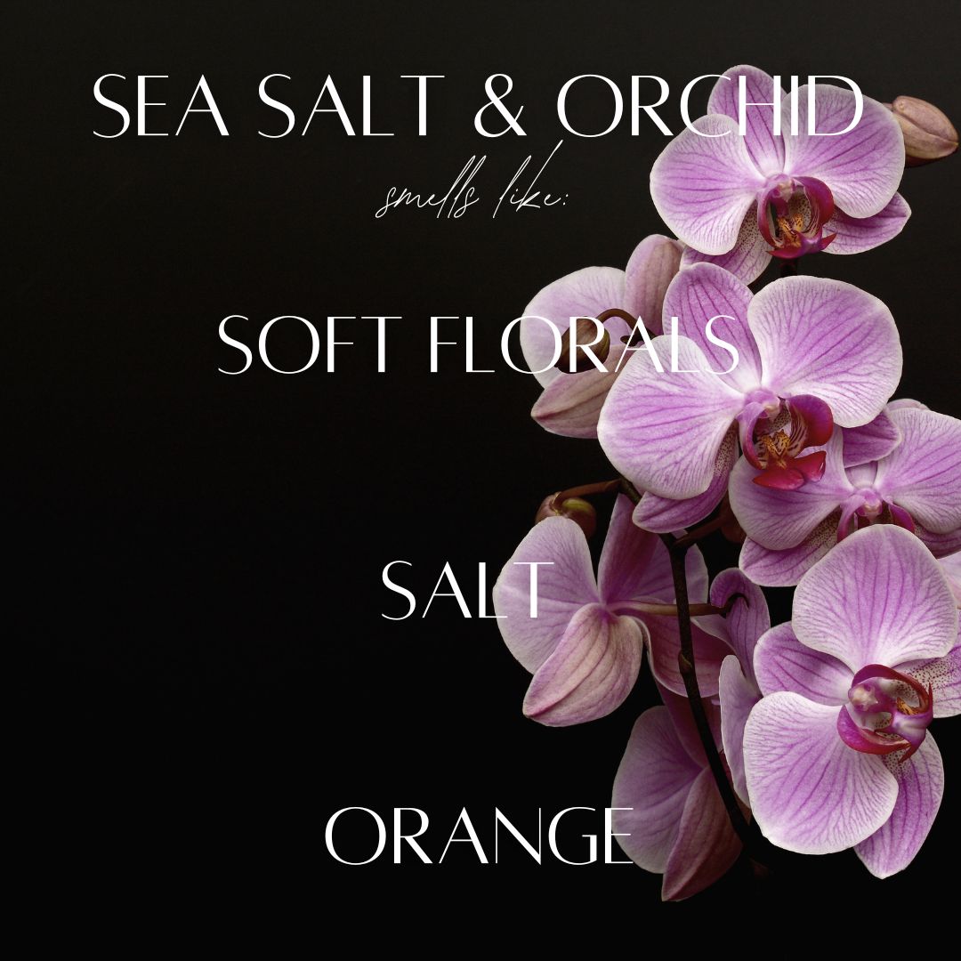 6.5 oz Mason Jar Soy Candle - Sea Salt & Orchid