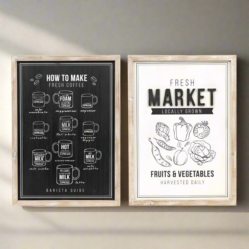 15" and up Wood Framed Signs & Blocks