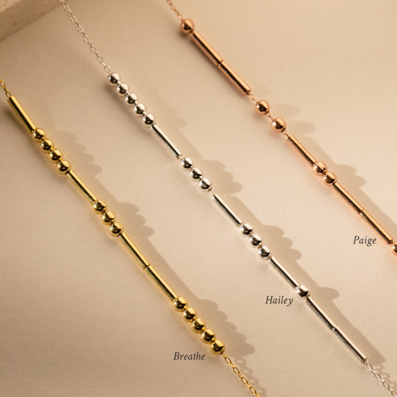 Personalized Morse Code Necklace