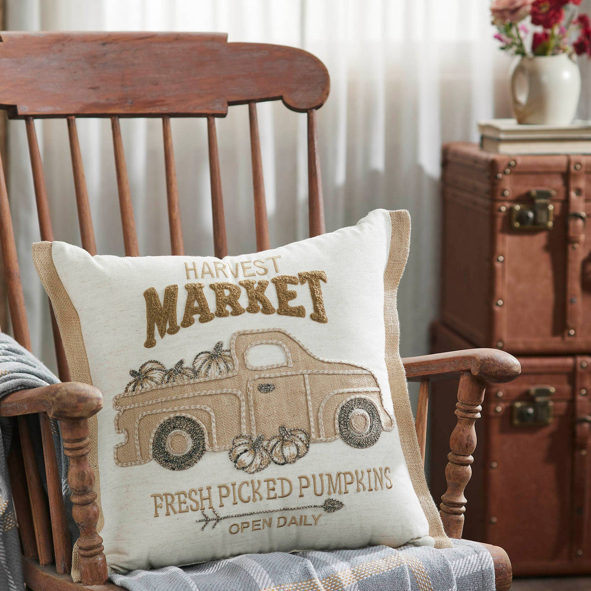 Fall Truck Decorative Throw Pillow