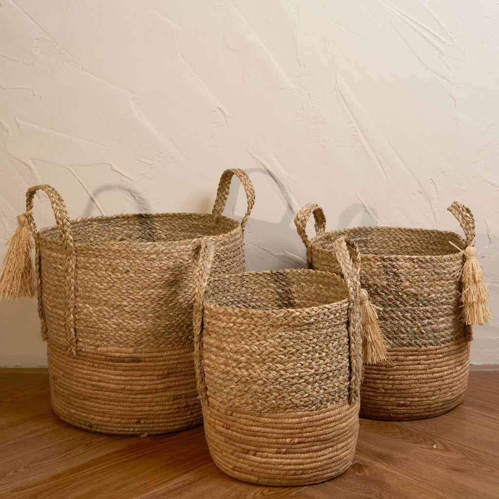 Coastal Charm Tassel Basket