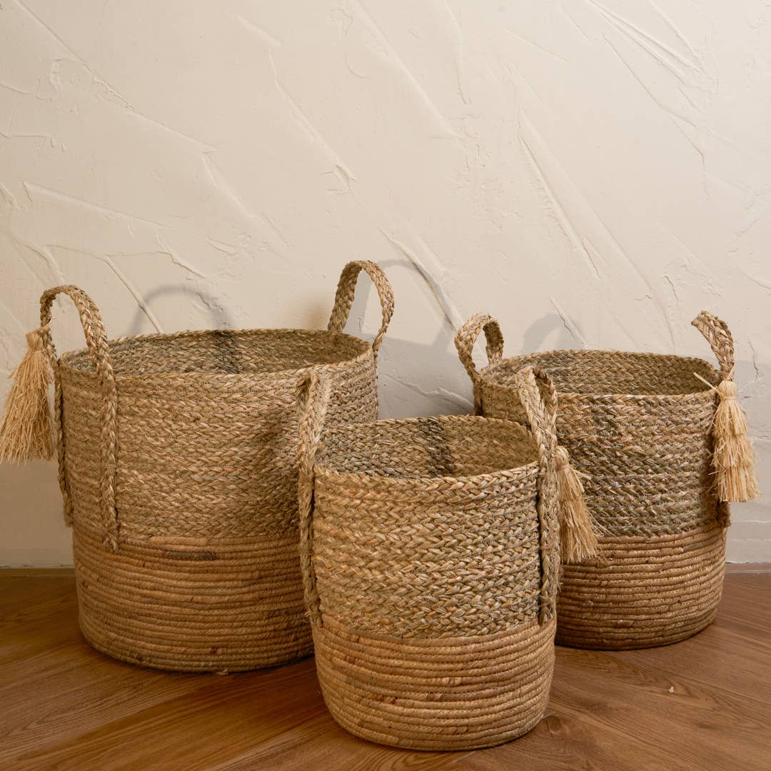 Coastal Charm Tassel Basket