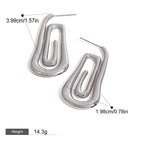 Threaded and hollow design, simple and elegant earrings