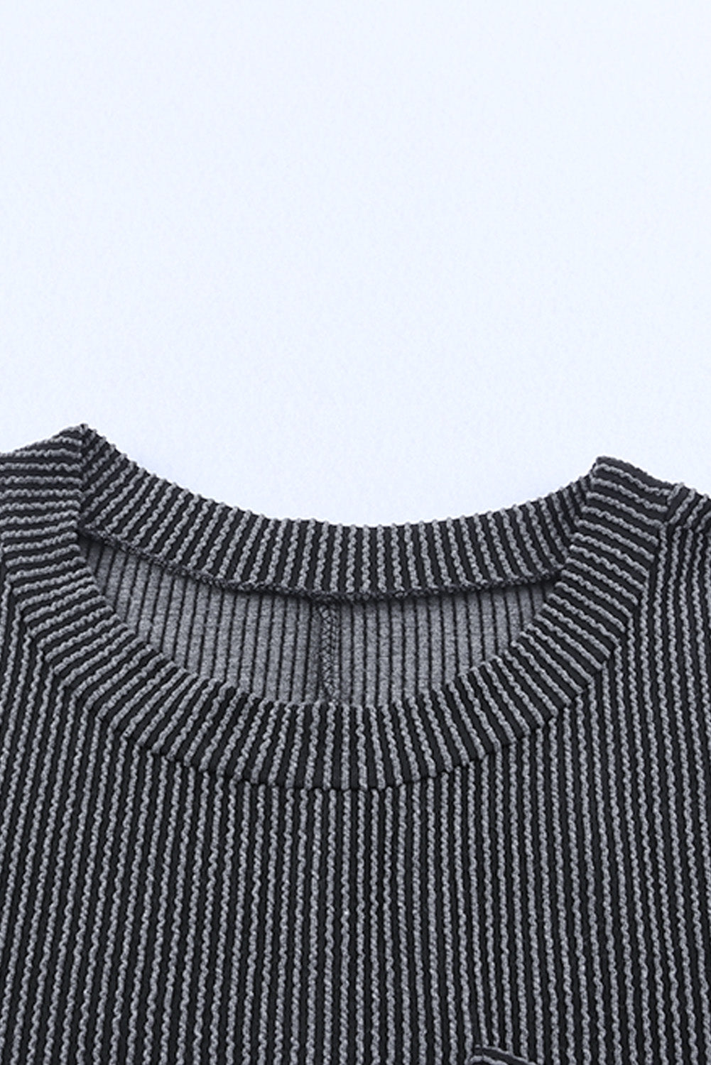 Corded Knit Pocketed T-Shirt Dress