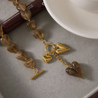 Heart Charm Toggle Necklace