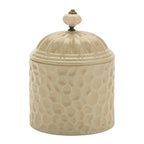 Ribbed Metal Canister with Lid 8"H