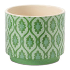Geometric Patterned Dolomite Planter (Set of 2)