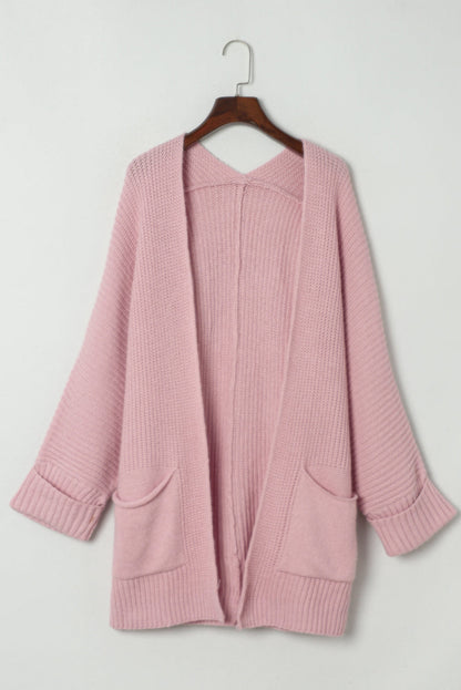 Solid Open Front Cardigan