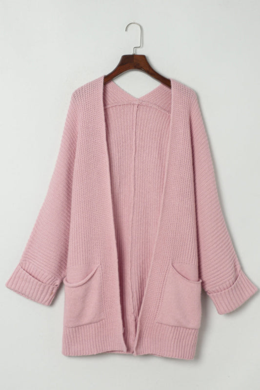 Solid Open Front Cardigan