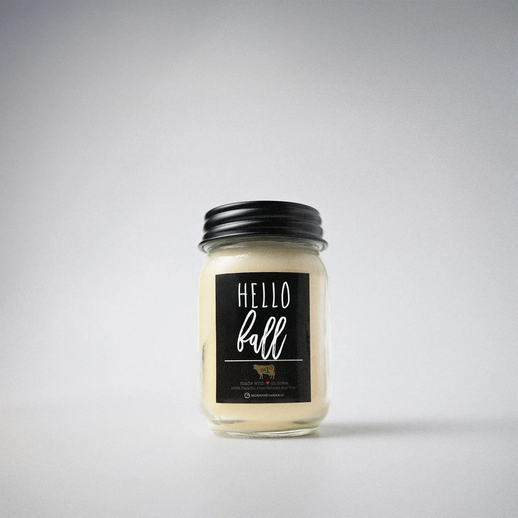 Hello Fall Soy Candle - 13 oz Mason Jar