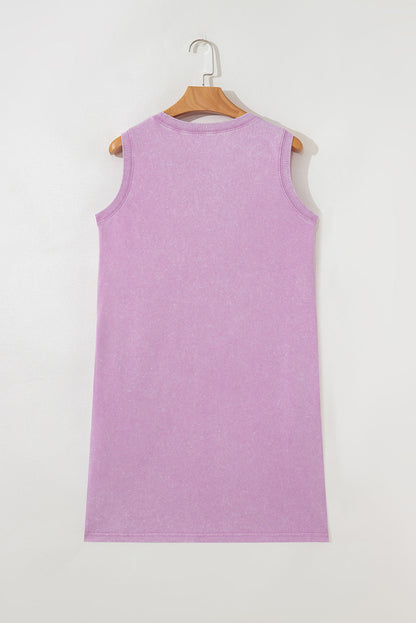 Mineral Wash Sleeveless Mini Dress