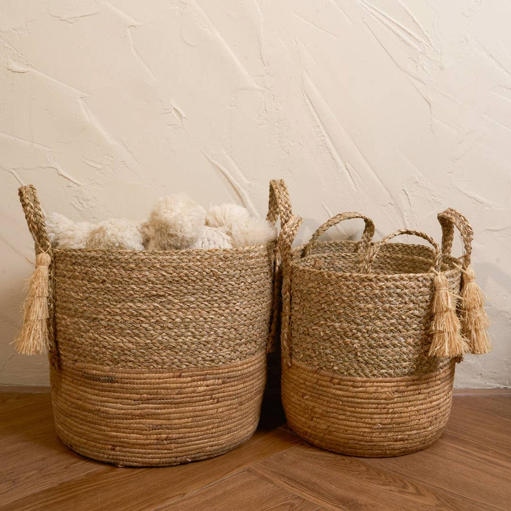 Coastal Charm Tassel Basket