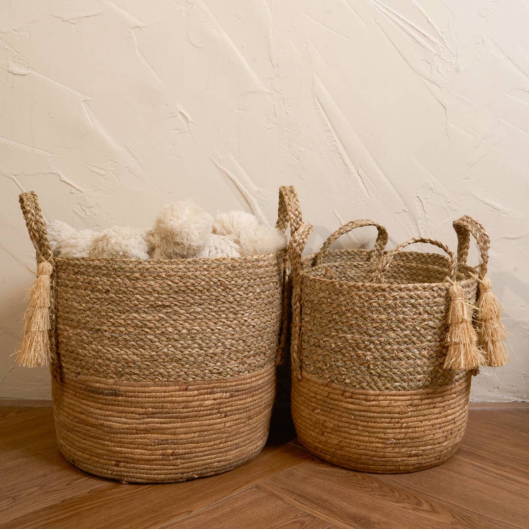 Coastal Charm Tassel Basket