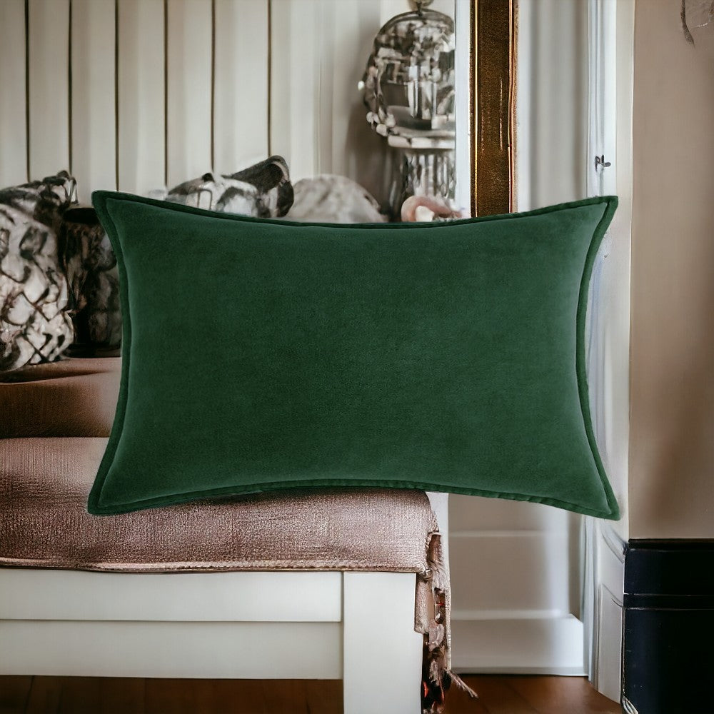 Luxe Velvet Lumbar Throw Pillow with Insert 12"x20"