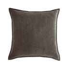 Dark-Grey Velvet Throw Pillow with 450g Insert 20X20 by Fancy & Stacy