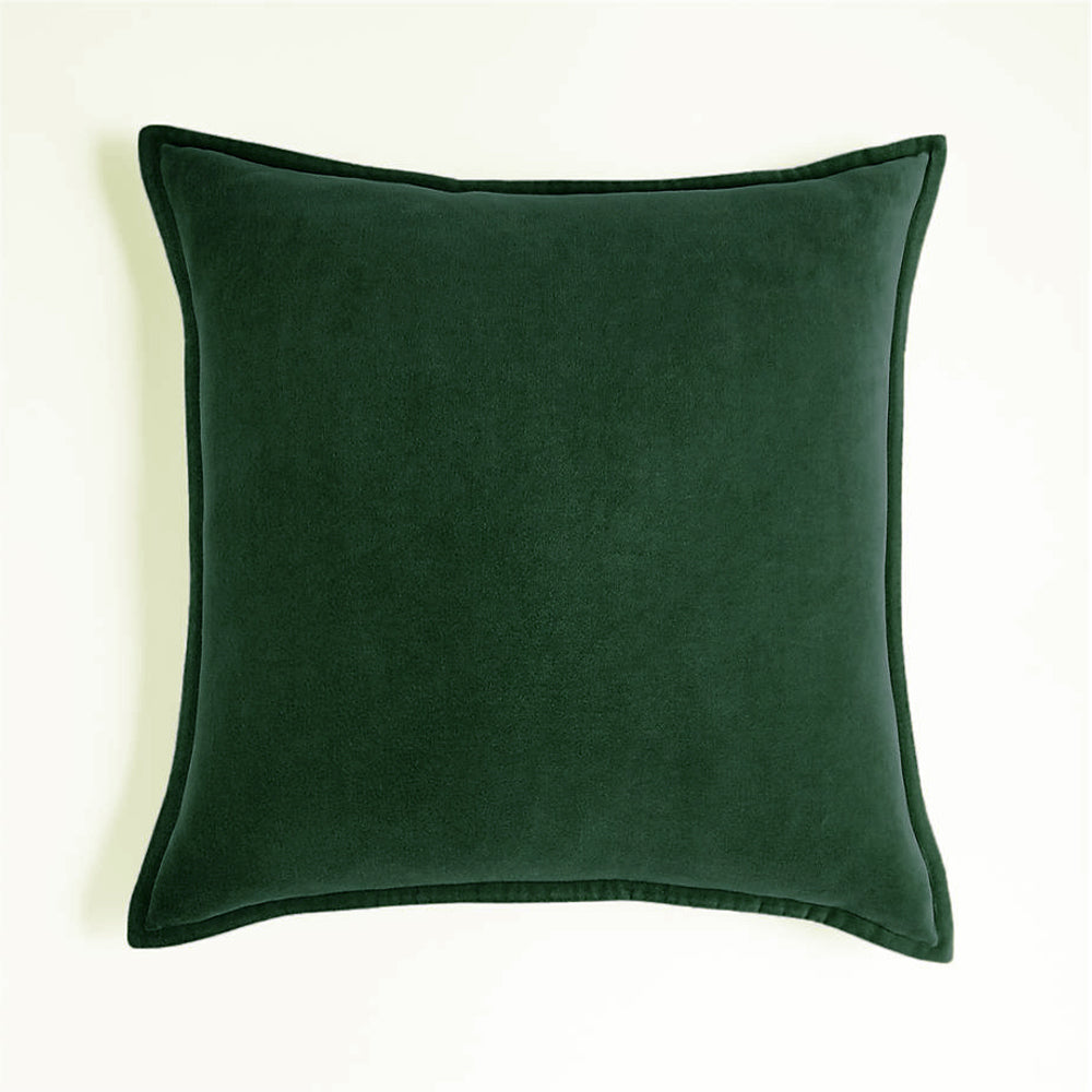 Dark-Grey Velvet Throw Pillow with 450g Insert 20X20 by Fancy & Stacy