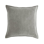 Dark-Grey Velvet Throw Pillow with 450g Insert 20X20 by Fancy & Stacy