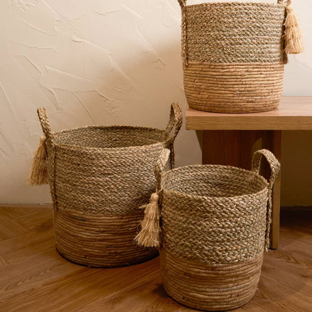 Coastal Charm Tassel Basket