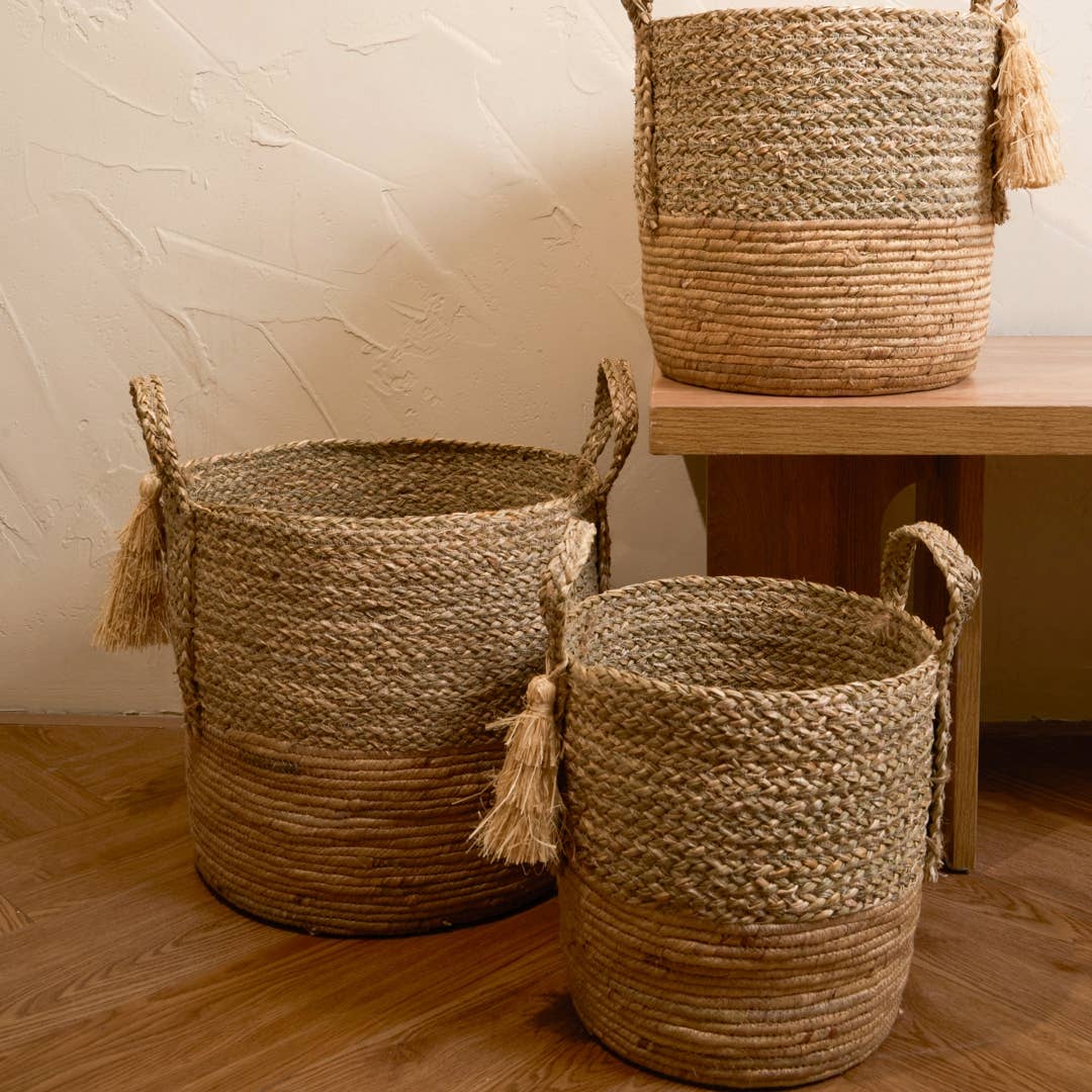 Coastal Charm Tassel Basket