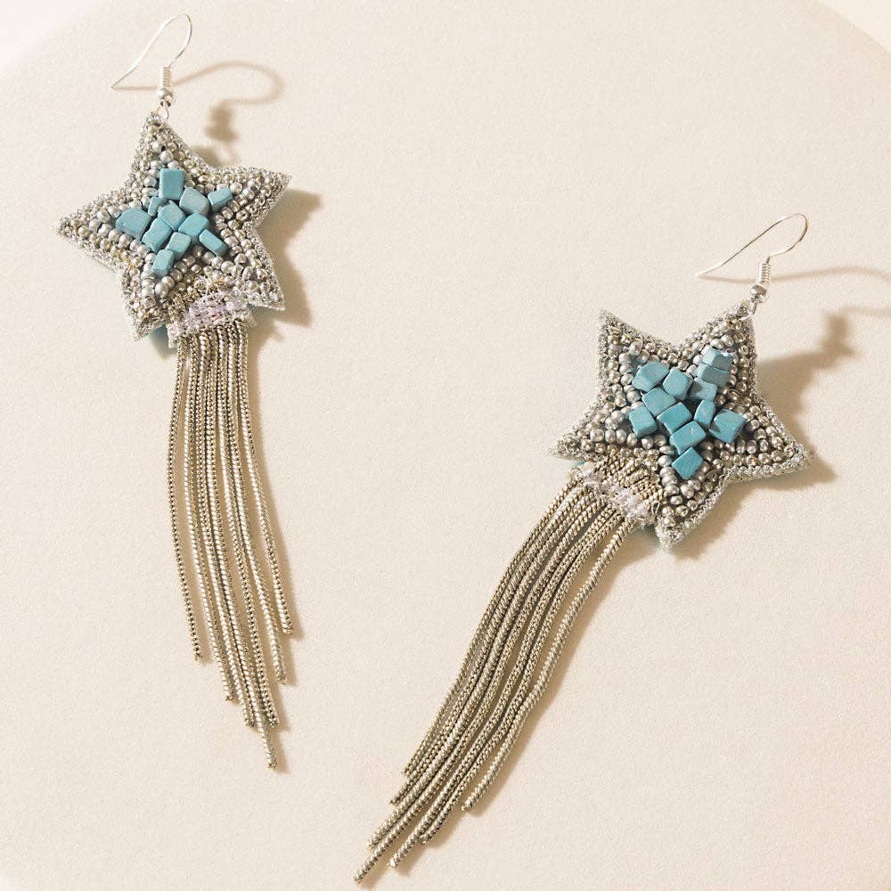 Loretta Earrings — Sky Silver