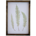 Green Three Leaves Framed Art