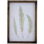 Green Three Leaves Framed Art