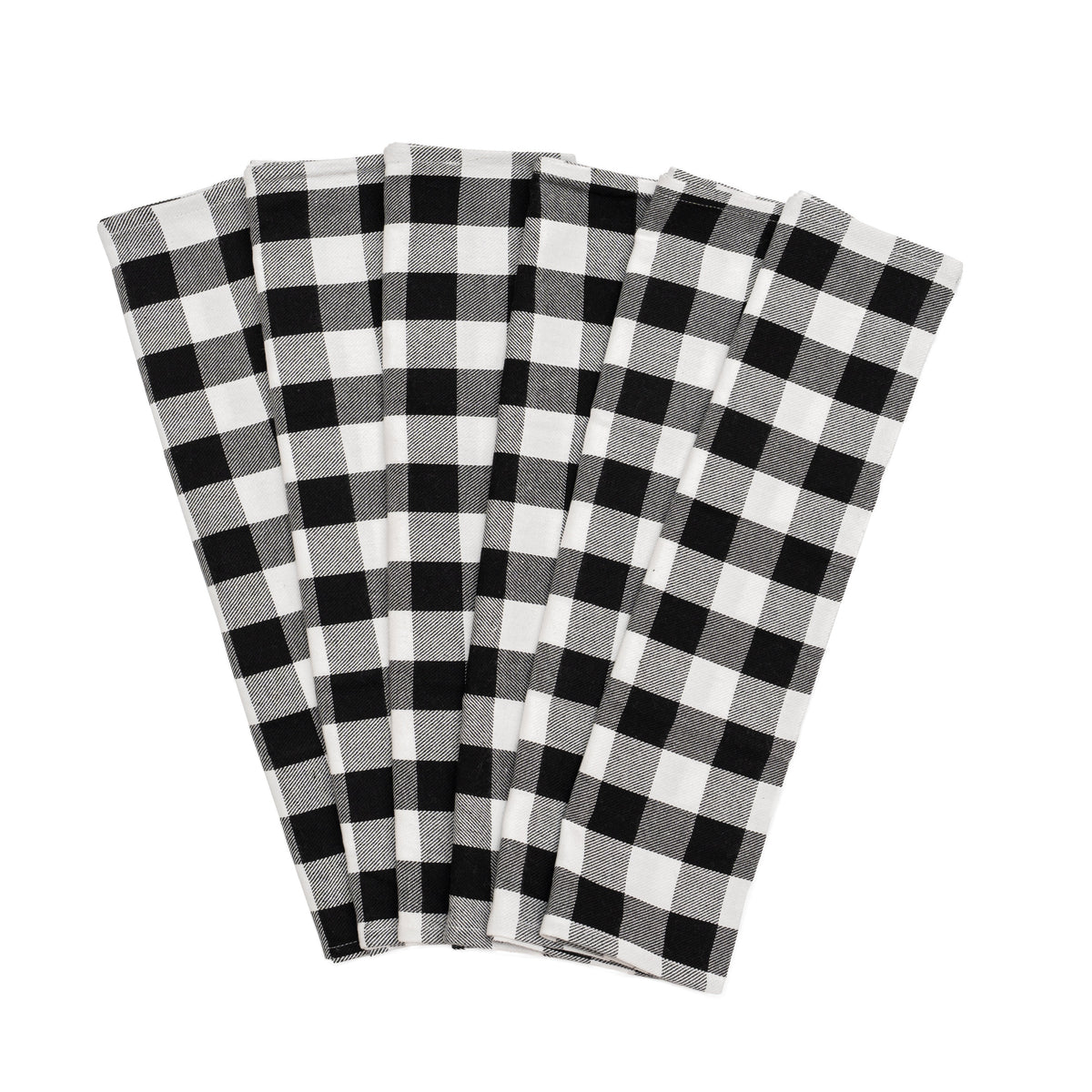 Classic Plaid Kitchen Towels — Set of 6