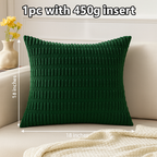 Tufted Dot Corduroy Throw Pillow 18"x18" with 450g Insert