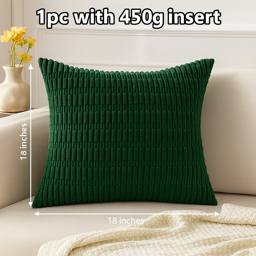 Tufted Dot Corduroy Throw Pillow 18"x18" with 450g Insert