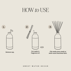 Salt and Sea White Translucent Tinted Glass Jar Reed Diffuser