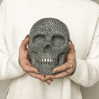 Skull Halloween Figurine in Silver or Gold