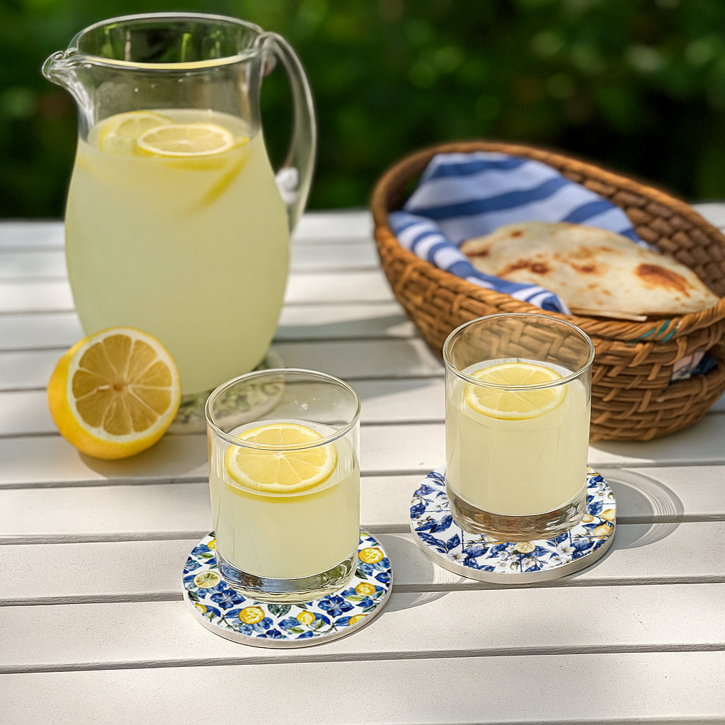 Mediterranean Lemon Coaster Set