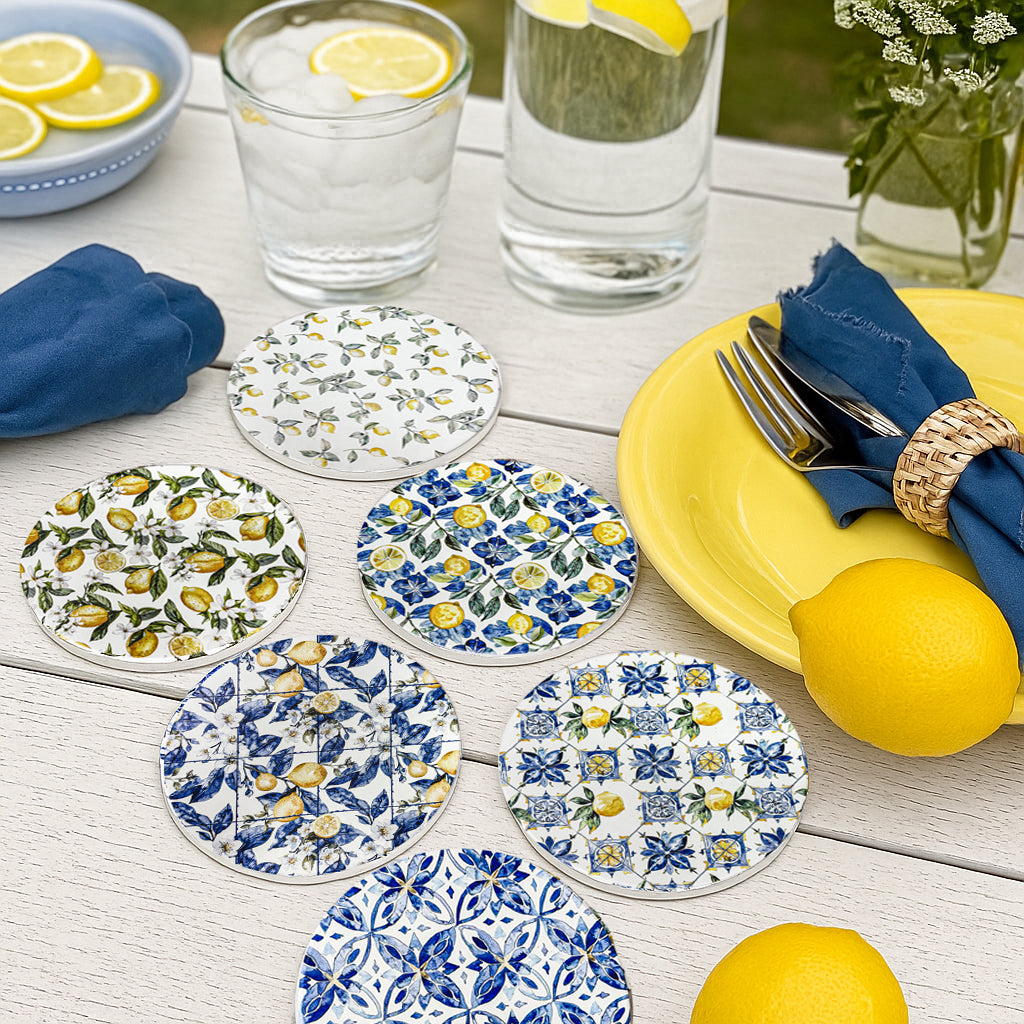 Mediterranean Lemon Coaster Set