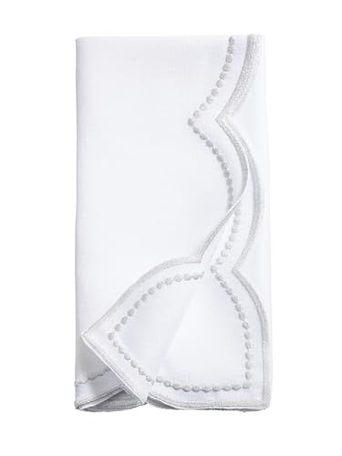 Shimmering Scalloped Cloth Napkins