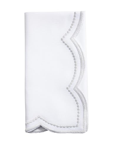 Shimmering Scalloped Cloth Napkins